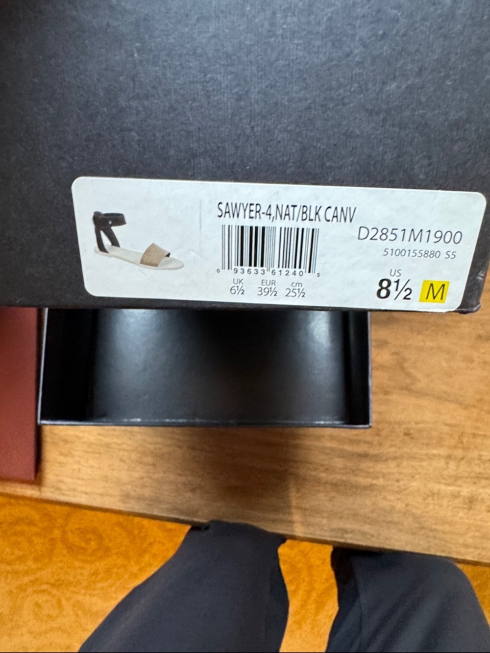 Vince Two-Tone Slide Sandals in Beige and Black - Picture 3 of 3